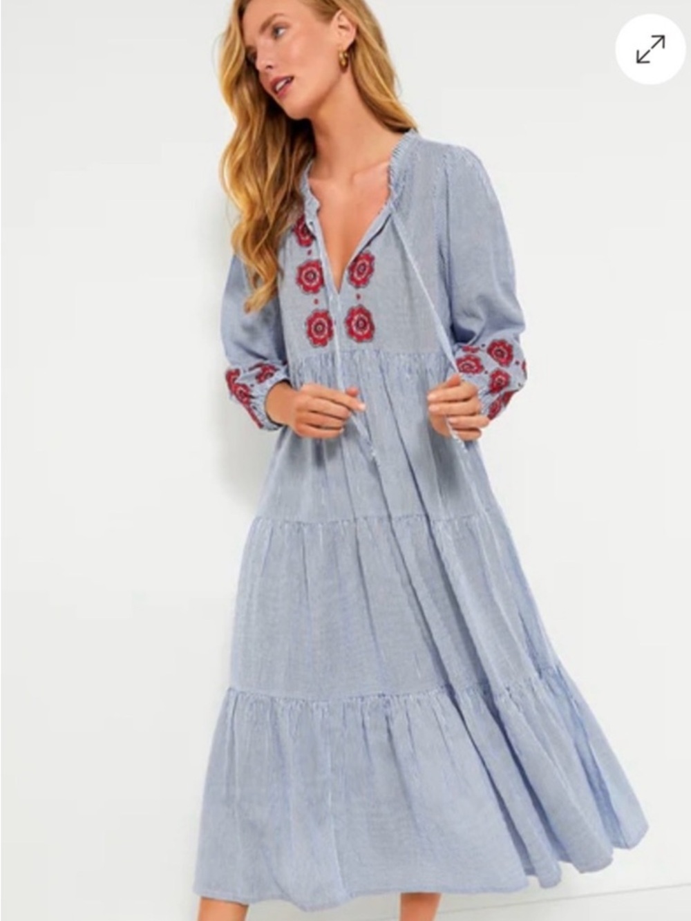 Tuckernuck Poppy Stripe Long Sleeve Salty Paloma Caftan